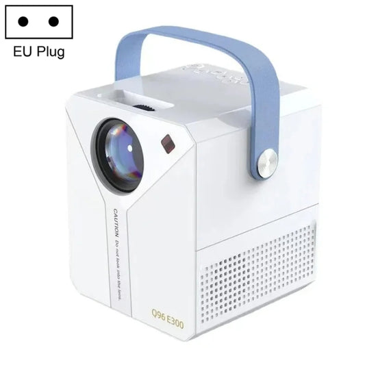 Q96 E300 Intelligent Portable HD 4K Projector, EU Plug, Basic Version, EU Plug,White, Phone Screen Version, EU Plug,White, Android Version, EU Plug,White, Voice Version, EU Plug