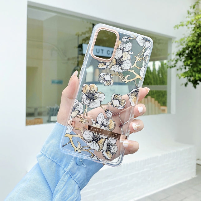 Translucent Plating Flower Phone Case, For Samsung Galaxy S22 5G, For Samsung Galaxy S22+ 5G, For Samsung Galaxy S21 5G