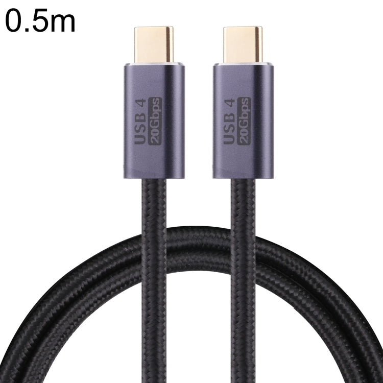 20Gbps USB 4 USB-C / Type-C Male to USB-C / Type-C Male Braided Data Cable, 0.5m, 1m, 1.5m, 2m, 3m