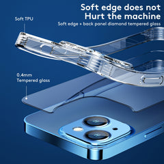 TPU + Tempered Glass Shockproof Phone Case, For iPhone 13, For iPhone 13 Pro, For iPhone 13 Pro Max, For iPhone 12 mini, For iPhone 12, For iPhone 12 Pro, For iPhone 12 Pro Max