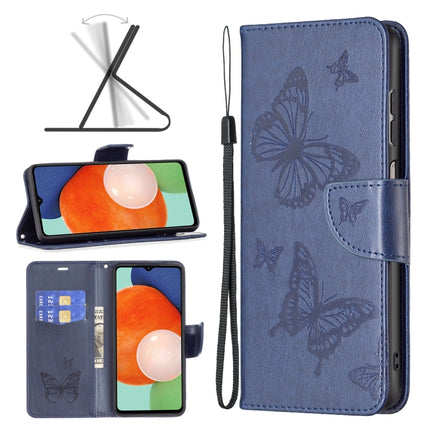 Two Butterflies Embossing Leather Phone Case, For Samsung Galaxy A13 4G, For Samsung Galaxy A33 5G, For Samsung Galaxy A73 5G, For Xiaomi 12