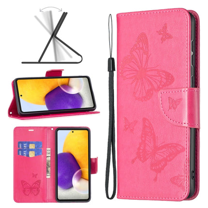 Two Butterflies Embossing Leather Phone Case, For Samsung Galaxy A13 4G, For Samsung Galaxy A33 5G, For Samsung Galaxy A73 5G, For Xiaomi 12