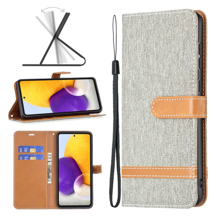 Color Matching Denim Texture Leather Phone Case, For Samsung Galaxy A73 5G, For Xiaomi 12