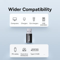 Baseus ZJJQ000101 Ingenuity Series USB 3.1 Male to USB-C / Type-C Female Mini OTG Adapter, USB 3.1 Male to USB-C / Type-C Female