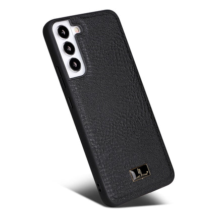 Fierre Shann Leather Texture Phone Back Cover Case, For Samsung Galaxy S22 5G, For Samsung Galaxy S22+ 5G, For Samsung Galaxy S22 Ultra 5G