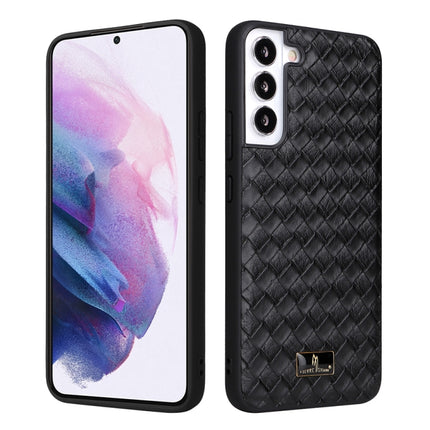 Fierre Shann Leather Texture Phone Back Cover Case, For Samsung Galaxy S22 5G, For Samsung Galaxy S22+ 5G, For Samsung Galaxy S22 Ultra 5G