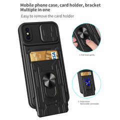 Sliding Camshield Card Phone Case, For iPhone X / XS, For iPhone XR, For iPhone XS Max, For iPhone 7 / 8 / SE 2022 / SE 2020