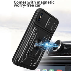 Sliding Camshield Card Phone Case, For iPhone X / XS, For iPhone XR, For iPhone XS Max, For iPhone 7 / 8 / SE 2022 / SE 2020