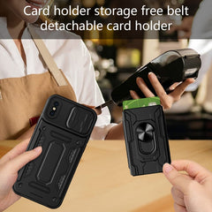 Sliding Camshield Card Phone Case, For iPhone X / XS, For iPhone XR, For iPhone XS Max, For iPhone 7 / 8 / SE 2022 / SE 2020