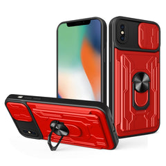 Sliding Camshield Card Phone Case, For iPhone X / XS, For iPhone XR, For iPhone XS Max, For iPhone 7 / 8 / SE 2022 / SE 2020