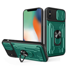 Sliding Camshield Card Phone Case, For iPhone X / XS, For iPhone XR, For iPhone XS Max, For iPhone 7 / 8 / SE 2022 / SE 2020