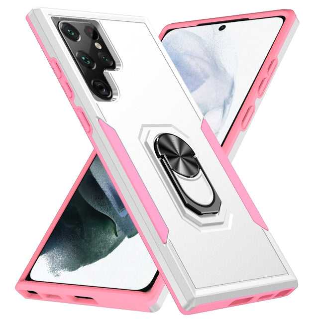 Pioneer Armor Heavy Duty PC + TPU Holder Phone Case, For Samsung Galaxy S22 Ultra 5G