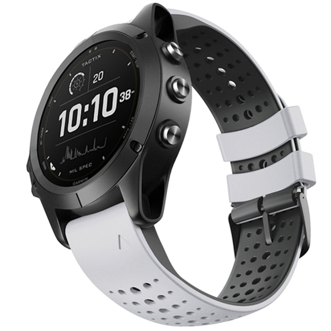 Two-color Silicone Quick Release Watchband, For Garmin Fenix 7, For Garmin Fenix 7X