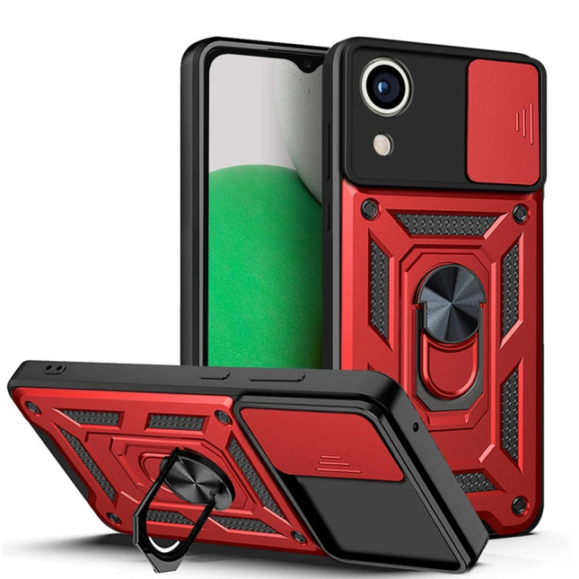 Sliding Camera Cover Design TPU+PC Phone Case, For Samsung Galaxy A03 Core