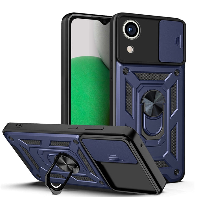 Sliding Camera Cover Design TPU+PC Phone Case, For Samsung Galaxy A03 Core