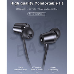 awei L1 Stereo-Surround-In-Ear-Kopfhörer mit Kabel, L1 (Schwarz), L1 (Grau)