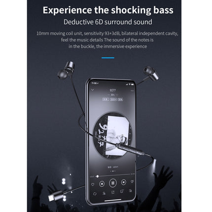 awei TC-1 Type-C / USB-C Stereo Surround In-ear Wired Earphone, TC-1