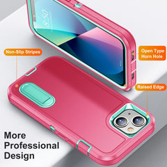 3 in 1 Rugged Holder Phone Case, For iPhone 13 mini, For iPhone 13, For iPhone 13 Pro