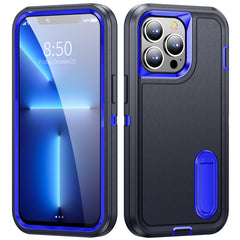 3 in 1 Rugged Holder Phone Case, For iPhone 13 mini, For iPhone 13, For iPhone 13 Pro