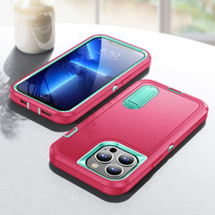3 in 1 Rugged Holder Phone Case, For iPhone 12 / 12 Pro, For iPhone 12 Pro Max