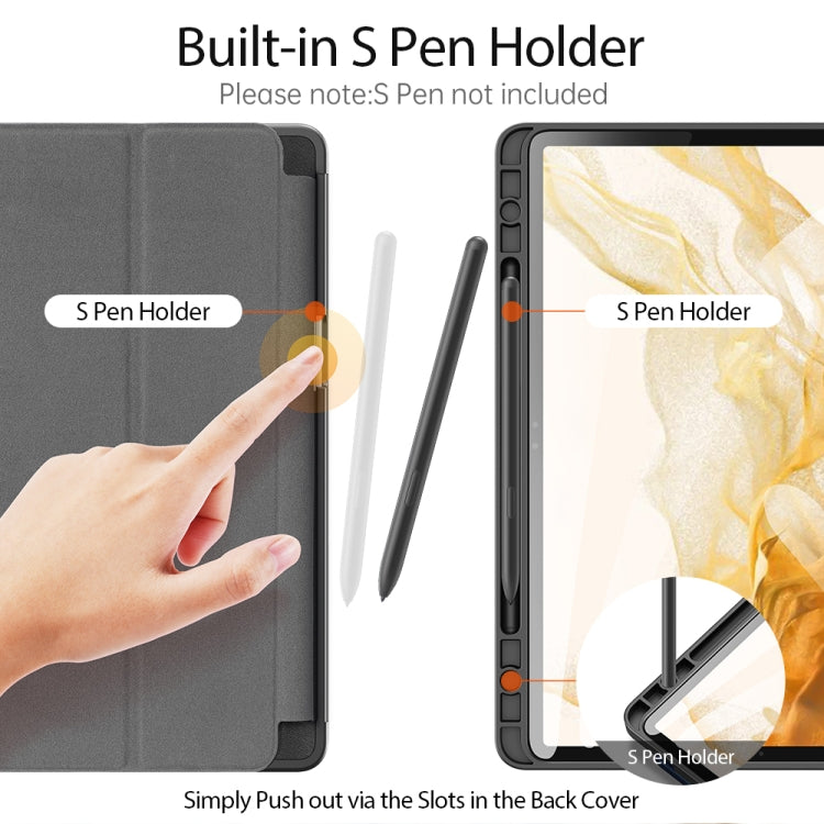 DUX DUCIS Domo Series Magnetic PU Leather Tablet Case, For Samsung Galaxy Tab S8 / Galaxy Tab S7
