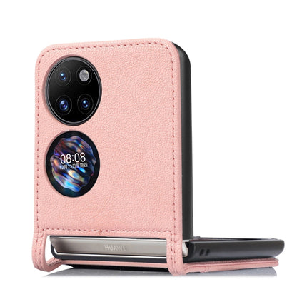 Lambskin Texture Card Folding Phone Case, For Huawei P50 Pocket