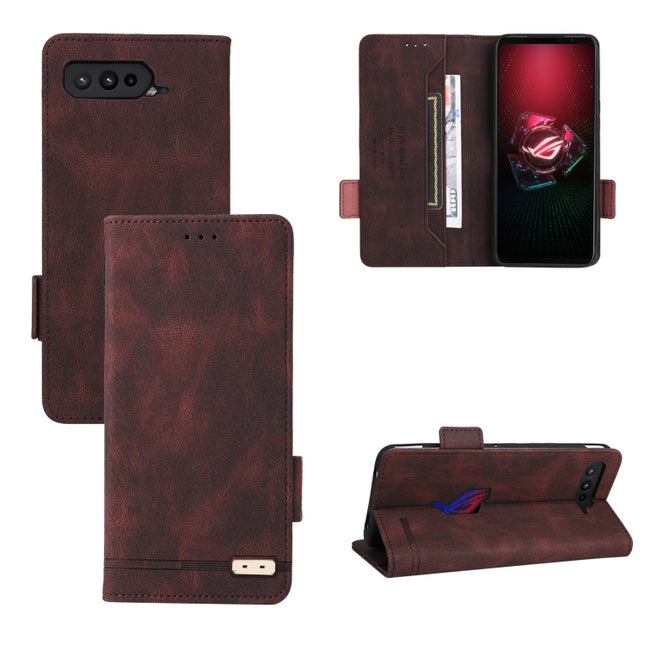 Magnetic Clasp Leather Phone Case, For Motorola Edge 20, For Motorola Edge 20 Lite / 20 Fusion, For Motorola Moto E20 / E40, For Asus ROG Phone 5