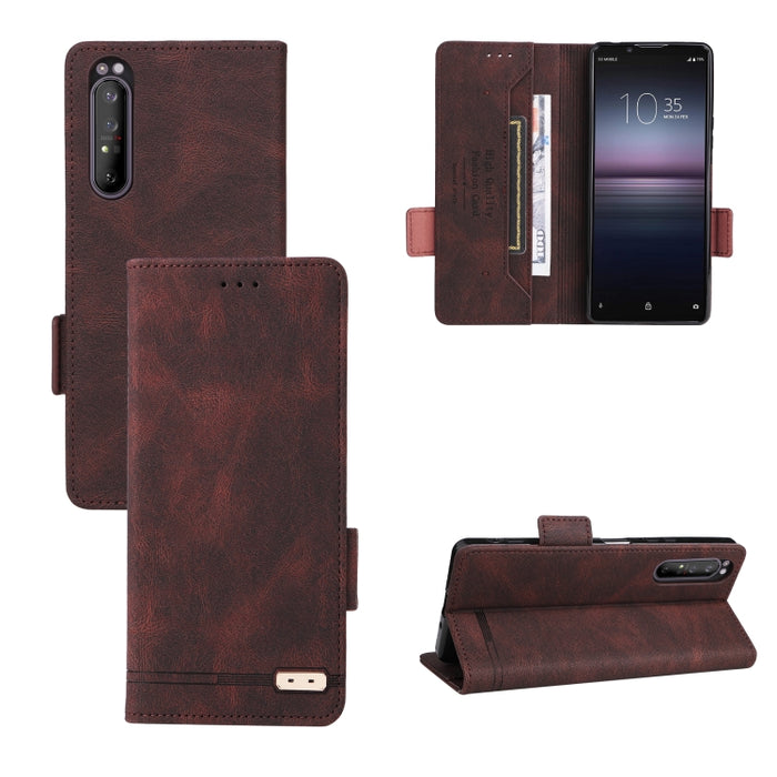 Magnetic Clasp Leather Phone Case, For Sony Xperia 1 II