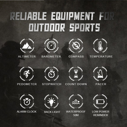 NORTH EDGE APACHE-46 Outdoor Waterproof Men Multifunction Digital Smart Sports Watch