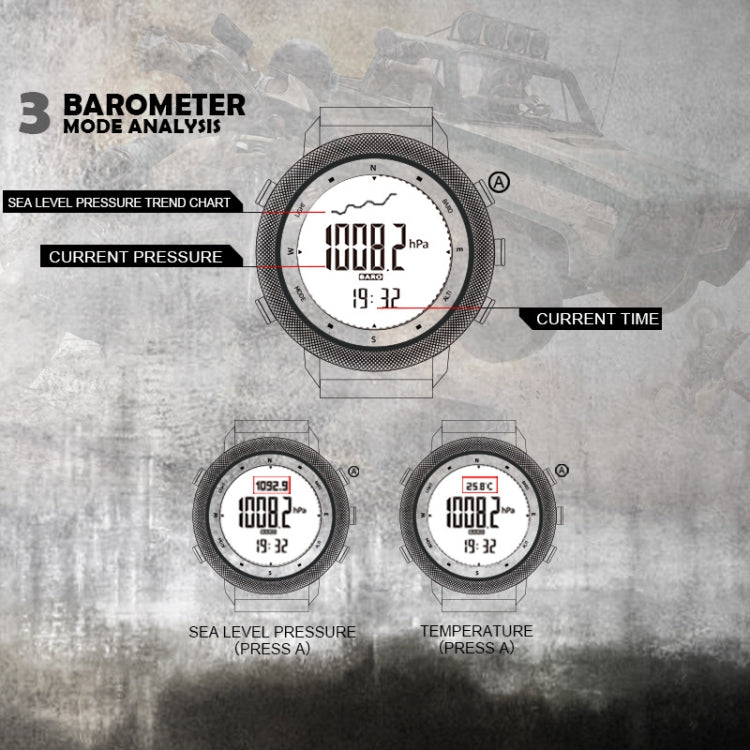 NORTH EDGE APACHE-46 Outdoor Waterproof Men Multifunction Digital Smart Sports Watch