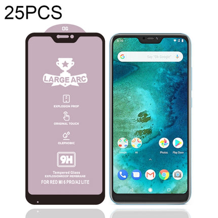 25 PCS 9H HD Large Arc High Alumina Full Screen Tempered Glass Film, For Xiaomi Redmi 6(25 PCS), For Xiaomi Redmi 6A(25 PCS), For Xiaomi Redmi 6 Pro(25 PCS), For Xiaomi Redmi 7(25 PCS), For Xiaomi Redmi 7A(25 PCS), For Xiaomi Redmi Go(25 PCS)          ...