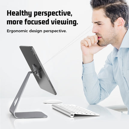 Soporte magnético de escritorio para tableta y teléfono en forma de L R-JUST