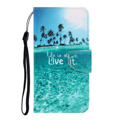 3D Colored Drawing Horizontal Flip PU Leather Case with Holder & Card Slots & Wallet