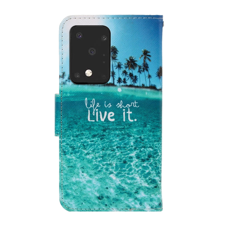 3D Colored Drawing Horizontal Flip PU Leather Case with Holder & Card Slots & Wallet
