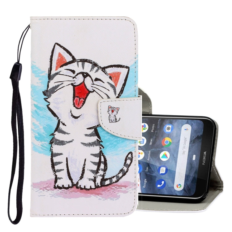 3D Colored Drawing Horizontal Flip PU Leather Case with Holder & Card Slots & Wallet