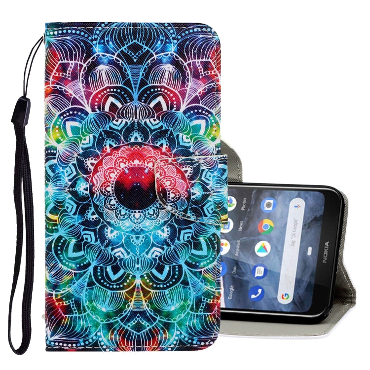 3D Colored Drawing Horizontal Flip PU Leather Case with Holder & Card Slots & Wallet