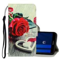 3D Colored Drawing Horizontal Flip PU Leather Case with Holder & Card Slots & Wallet, For Huawei Y5 2018, For Huawei Y5 2019