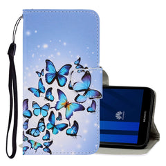 3D Colored Drawing Horizontal Flip PU Leather Case with Holder & Card Slots & Wallet, For Huawei Y5 2018, For Huawei Y5 2019