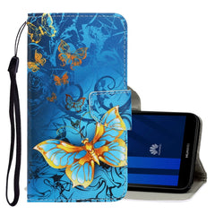 3D Colored Drawing Horizontal Flip PU Leather Case with Holder & Card Slots & Wallet, For Huawei Y5 2018, For Huawei Y5 2019