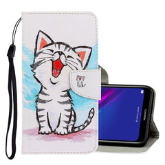 3D Colored Drawing Horizontal Flip PU Leather Case with Holder & Card Slots & Wallet, For Huawei Y5 2018, For Huawei Y5 2019