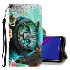 3D Colored Drawing Horizontal Flip PU Leather Case with Holder & Card Slots & Wallet, For Huawei Y5 2018, For Huawei Y5 2019