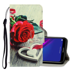 3D Colored Drawing Horizontal Flip PU Leather Case with Holder & Card Slots & Wallet, For Huawei Y5 2018, For Huawei Y5 2019