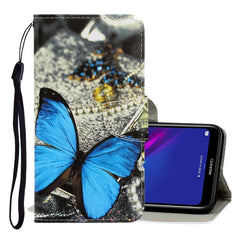 3D Colored Drawing Horizontal Flip PU Leather Case with Holder & Card Slots & Wallet, For Huawei Y5 2018, For Huawei Y5 2019