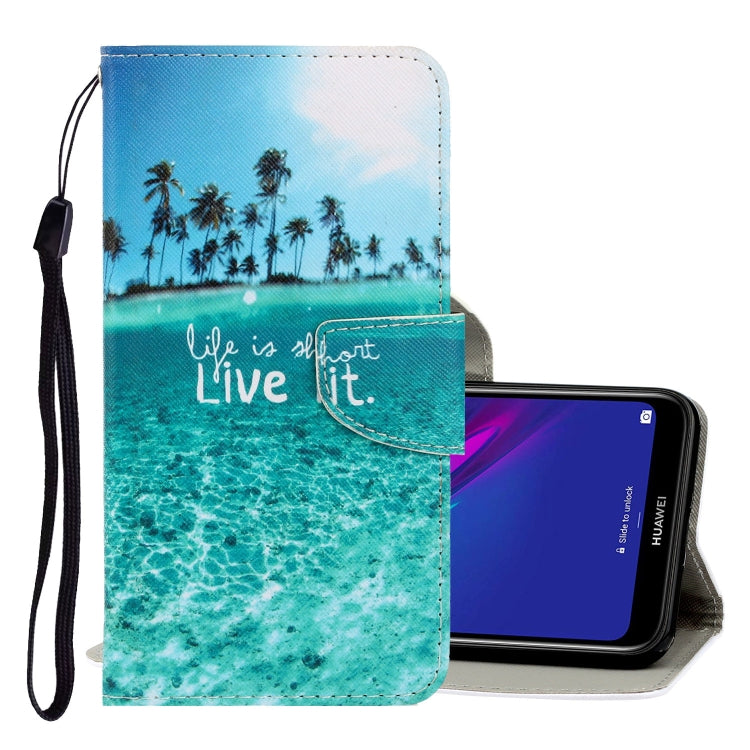 3D Colored Drawing Horizontal Flip PU Leather Case with Holder & Card Slots & Wallet