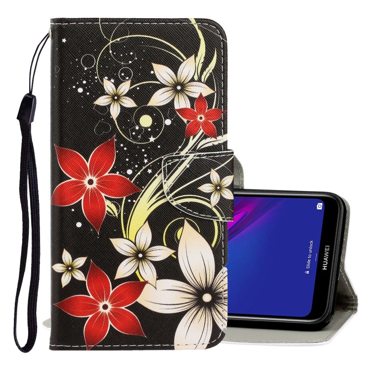 3D Colored Drawing Horizontal Flip PU Leather Case with Holder & Card Slots & Wallet