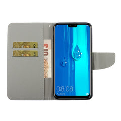 3D Colored Drawing Horizontal Flip PU Leather Case with Holder & Card Slots & Wallet, For Huawei Y9 2019, For Huawei Enjoy 7S