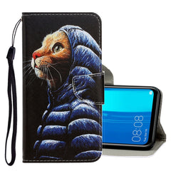 3D Colored Drawing Horizontal Flip PU Leather Case with Holder & Card Slots & Wallet, For Huawei Y9 2019, For Huawei Enjoy 7S