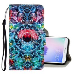 3D Colored Drawing Horizontal Flip PU Leather Case with Holder & Card Slots & Wallet, For Huawei Y9 2019, For Huawei Enjoy 7S