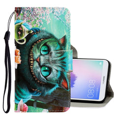 3D Colored Drawing Horizontal Flip PU Leather Case with Holder & Card Slots & Wallet, For Huawei Y9 2019, For Huawei Enjoy 7S