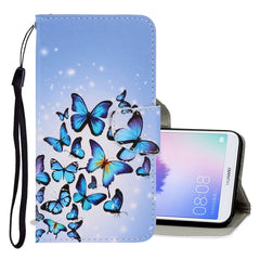 3D Colored Drawing Horizontal Flip PU Leather Case with Holder & Card Slots & Wallet, For Huawei Y9 2019, For Huawei Enjoy 7S